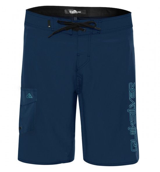 Bermuda Água Quiksilver Flat Signature 21 Marinho