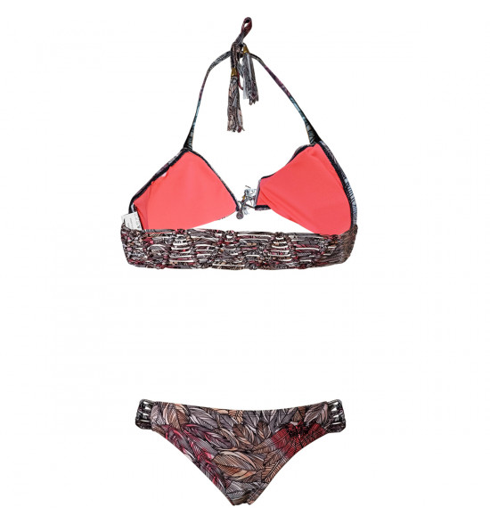 Biquíni La Bamba Tropical Chic Cinza e Rosa - 2