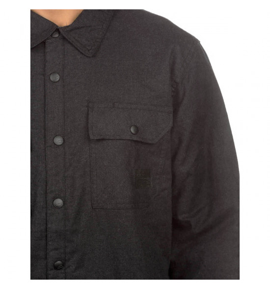 Jaqueta Oakley Flanelada Reserve Woven Dupla Face Preta - 3