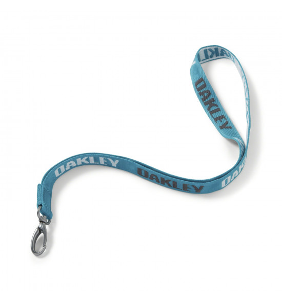 Chaveiro Oakley Standard Lanyard Azul Com Branco