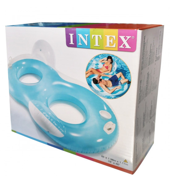 Poltrona Inflável Alma de Praia Double Azul - 2