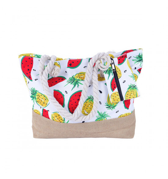 Bolsa Alma de Praia Frutas Tropicais c/ Necessaire