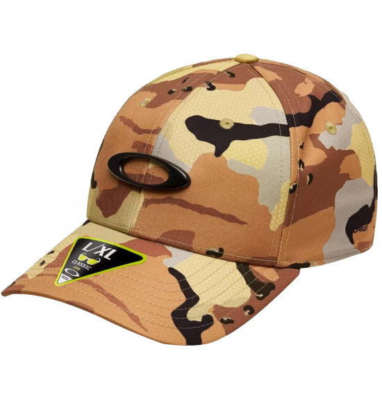 Boné Oakley Tincan Camo Desert Camuflado com Logo Preto