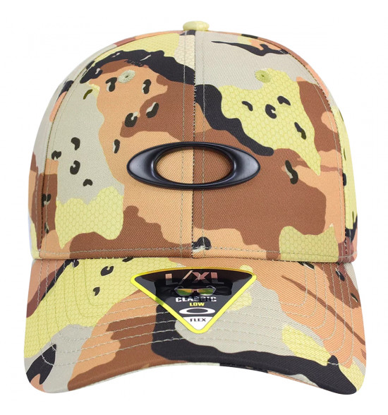 Boné Oakley Tincan Camo Desert Camuflado com Logo Preto - 2
