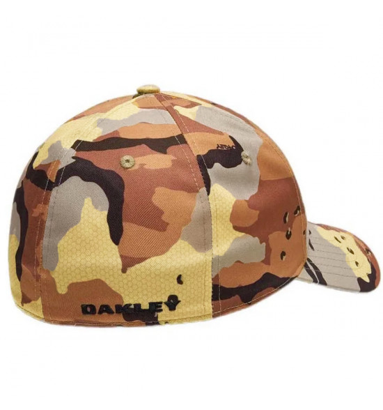 Boné Oakley Tincan Camo Desert Camuflado com Logo Preto - 4