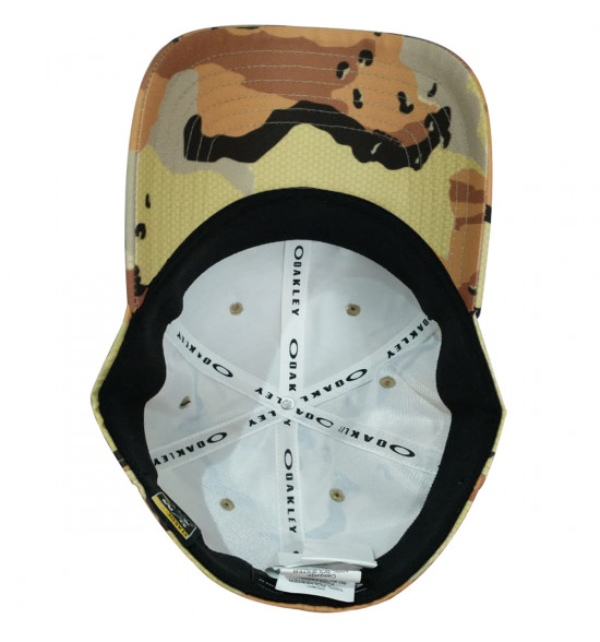 Boné Oakley Tincan Camo Desert Camuflado com Logo Preto - 5