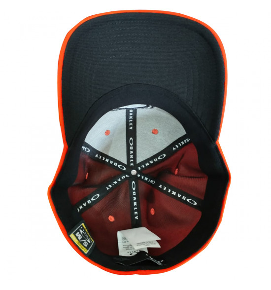 Boné Oakley Tincan Remix Magma Orange Laranja com Logo Preto - 5