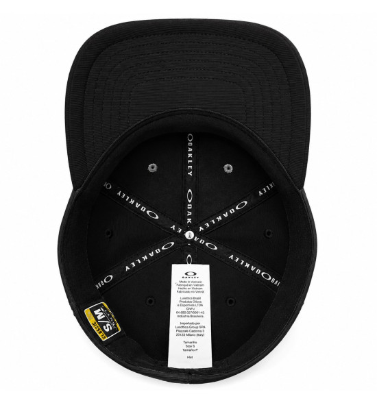 Boné Oakley Tincan Cap Black Logo White - Original com Logo em Metal - 6