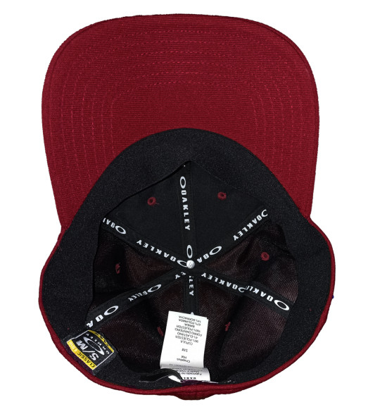 Boné Oakley Tincan Cap Burn Red com logo Vermelho - 5