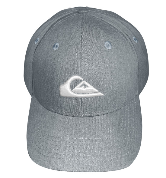 Boné Quiksilver Decades Heather Cinza Mescla Logo Branco - 2