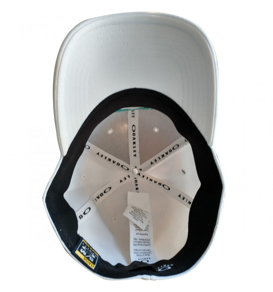 Boné Oakley Tincan Remix Branco com Logo Verde - 5