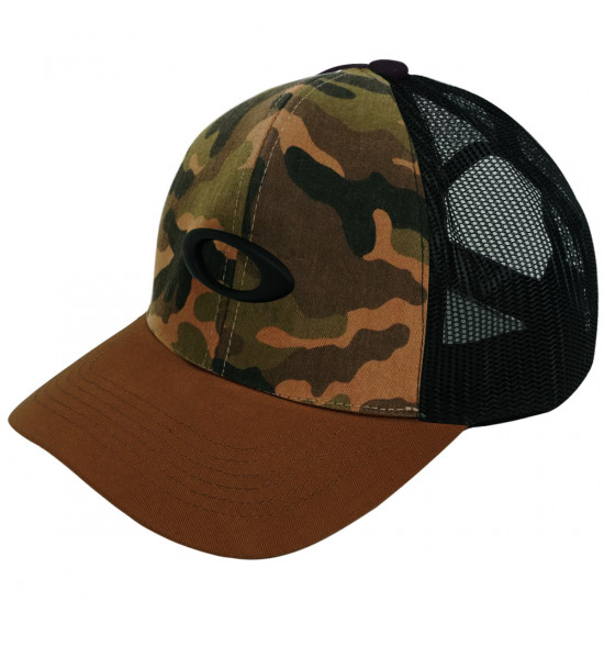 Boné Oakley Metal Ellipse Camo Trucker Hat Almond