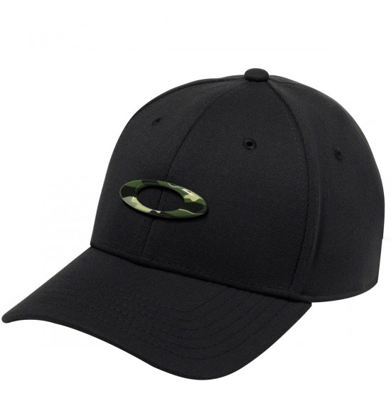 Boné Oakley Tincan Cap Preto com Logo Camuflado