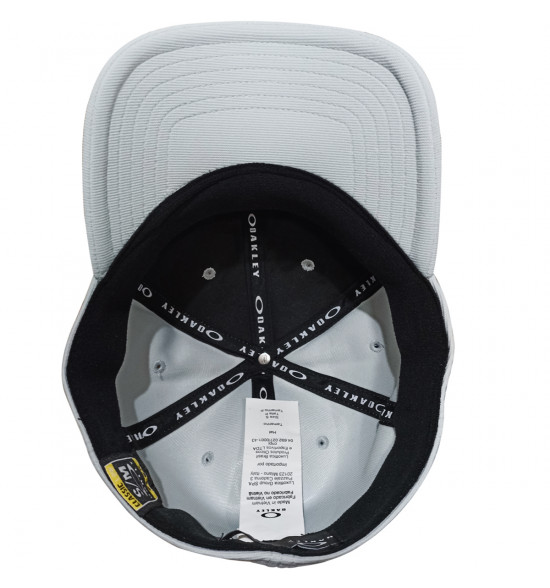 Boné Oakley Tincan Cap Lunar Rock Gelo com Logo Preto - 5