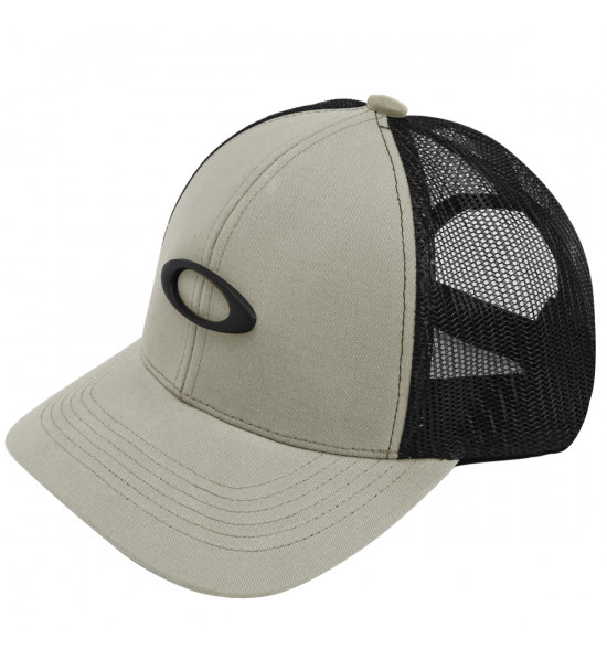 Boné Oakley Metal Ellipse Trucker Hat Stone Grey