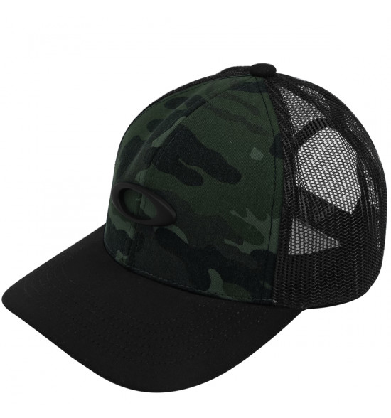 Boné Oakley Metal Ellipse Camo Trucker Stone Grey