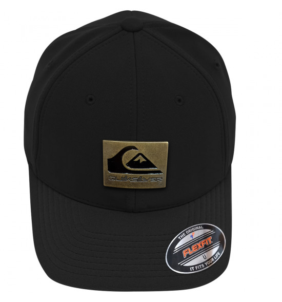 Boné Quiksilver Plate Metalic Patch Preto com Dourado - 2