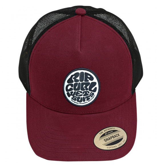 Boné Rip Curl Wetsuit Icon Trucker Maroon - 2