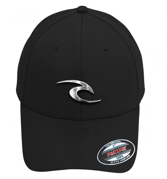 Boné Rip Curl Wave Icon Metal Logo Flexfit Black - 2