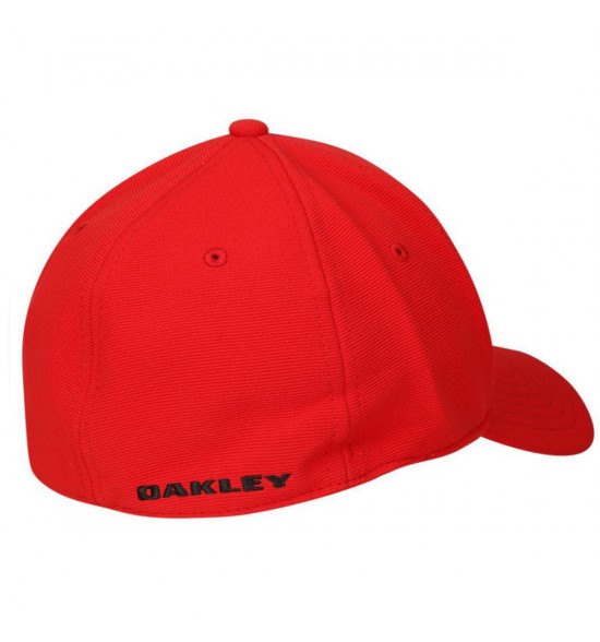 Boné Oakley Tincan Cap Vermelho com Logo Carbon Preto - 3
