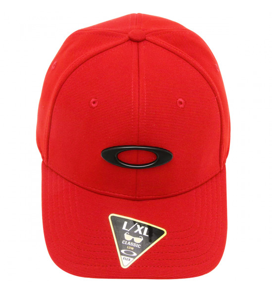 Boné Oakley Tincan Cap Vermelho com Logo Carbon Preto - 2