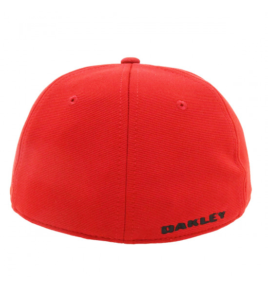 Boné Oakley Tincan Cap Vermelho com Logo Carbon Preto - 4