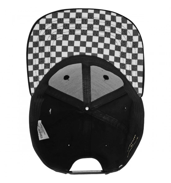 Boné Quiksilver Snap Checker Preto - 5