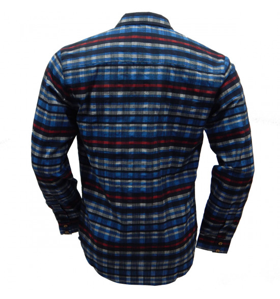Camisa Mormaii Flanelada Xadrez Azul - 3