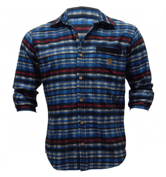 Camisa Mormaii Flanelada Xadrez Azul - 2