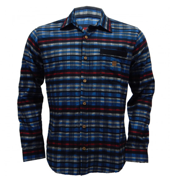 Camisa Mormaii Flanelada Xadrez Azul