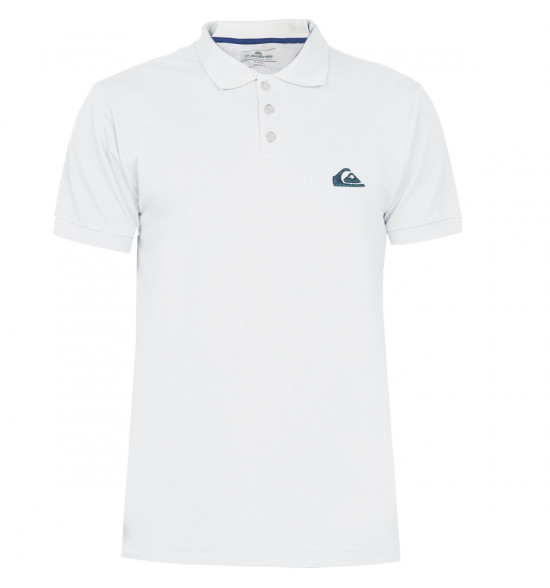 Camisa Polo Quiksilver Embroidery Piquet Branca