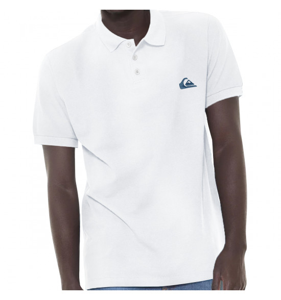 Camisa Polo Quiksilver Embroidery Piquet Branca - 3