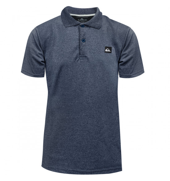 Camisa Polo Quiksilver Transfer Azul Marinho Mescla