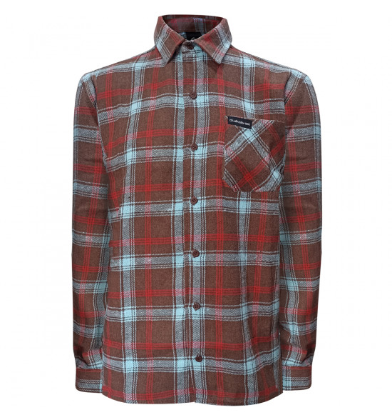 Camisa Quiksilver Flanelada Xadrez Shadown Hanters Marrom