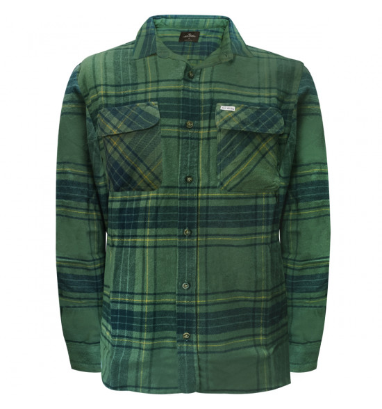 Camisa Rip Curl Flanelada Xadrez Forest Green