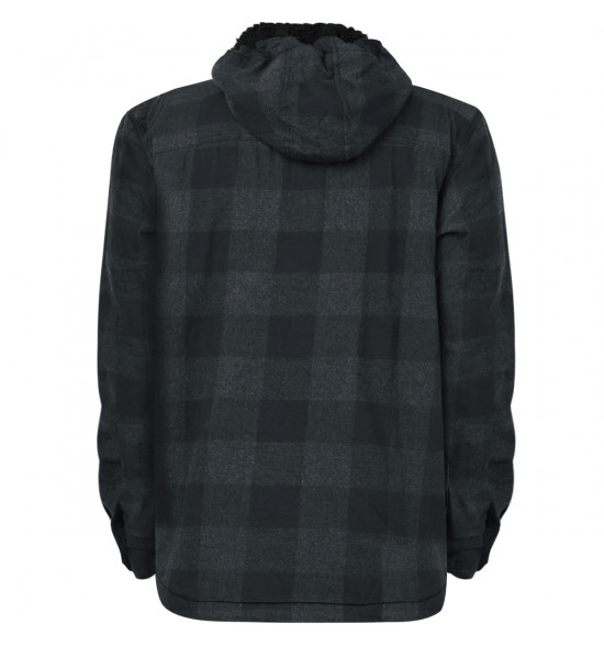 Jaqueta Rip Curl Flanelada Xadrez Sounds Hooded Washed Black - 2