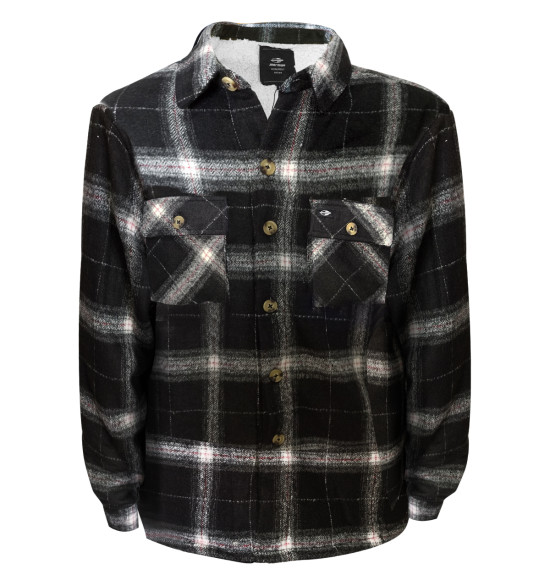 Jaqueta Mormaii Flanelada Xadrez Black com Forro em La