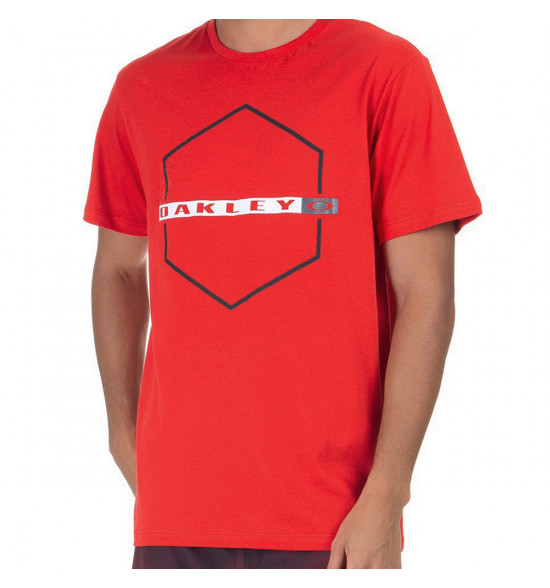 Camiseta Oakley Crossing Hex Tee Vermelho - 3