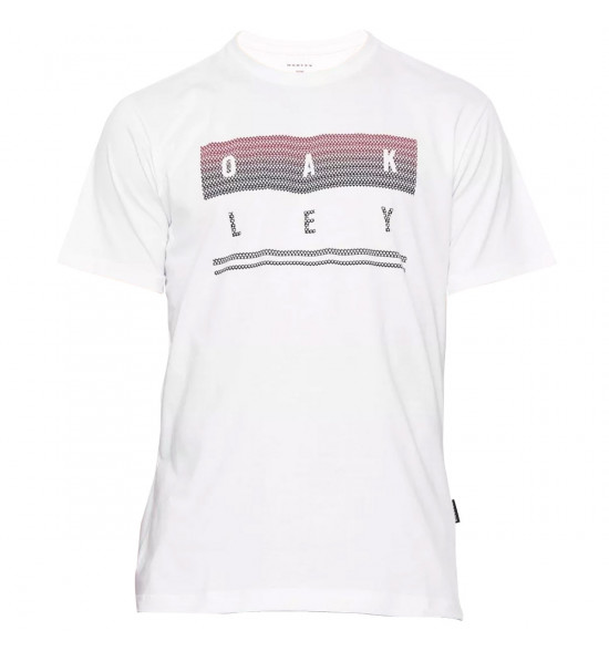 Camiseta Oakley Geometrica Stack Tee Branco