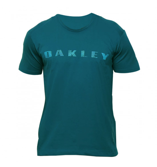 Camiseta Oakley Masc Mod Bark Pattern Azul