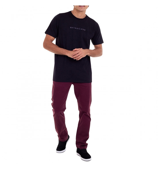 Camiseta Quiksilver Lettering Preto - 3