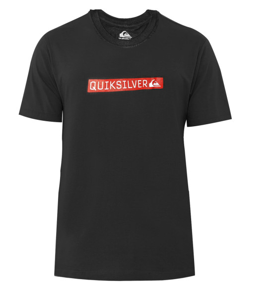 Camiseta Quiksilver Clicker Logo DNA Cinza