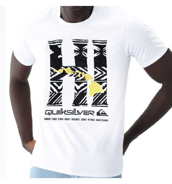 Camiseta Quiksilver Hawaii Island Branco - 3