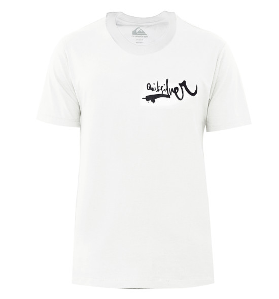 Camiseta Quiksilver Impaired Logo DNA Branco