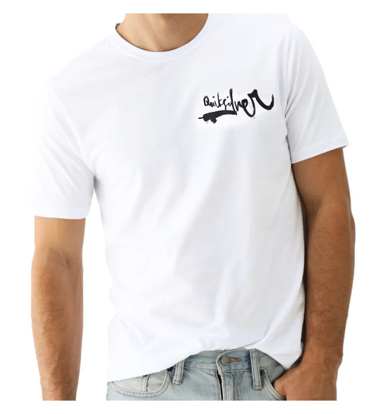 Camiseta Quiksilver Impaired Logo DNA Branco - 3