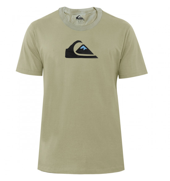 Camiseta Quiksilver Comp Logo Colors Areia