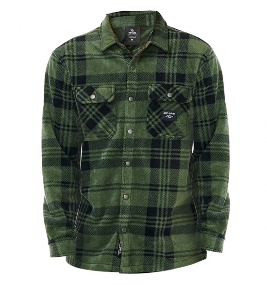 Jaqueta Rip Curl Flanelada Party Pack Fleece Shirt Dark Olive