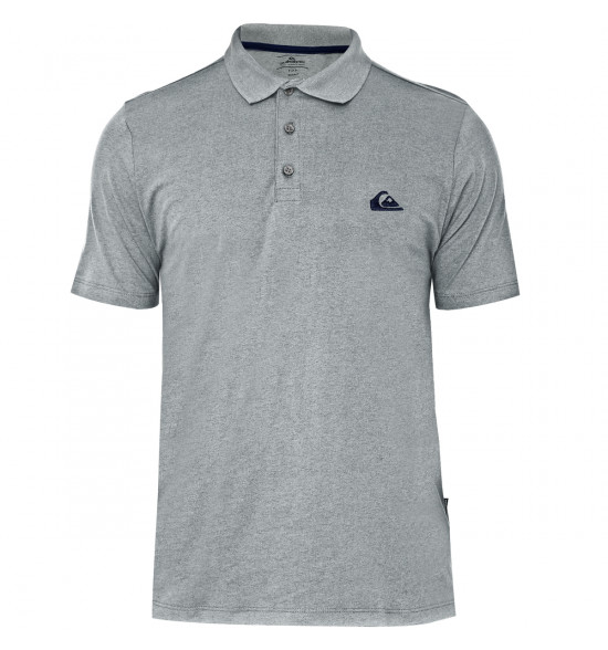 Camisa Polo Quiksilver Embroidery Piquet Cinza Mescla