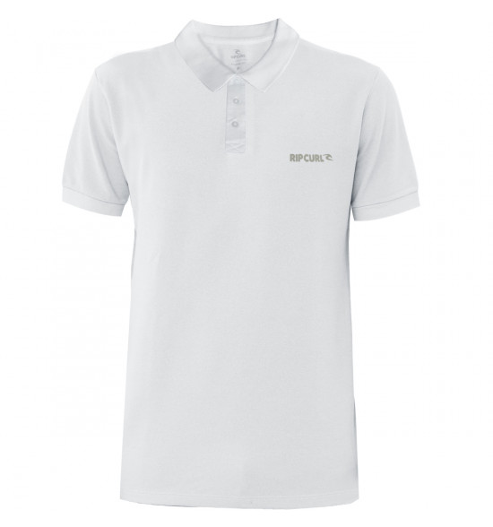 Camisa Polo Rip Curl Basic Brand Blade White