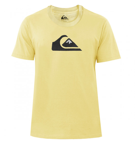 Camiseta Quiksilver Comp Logo Color Amarelo Claro